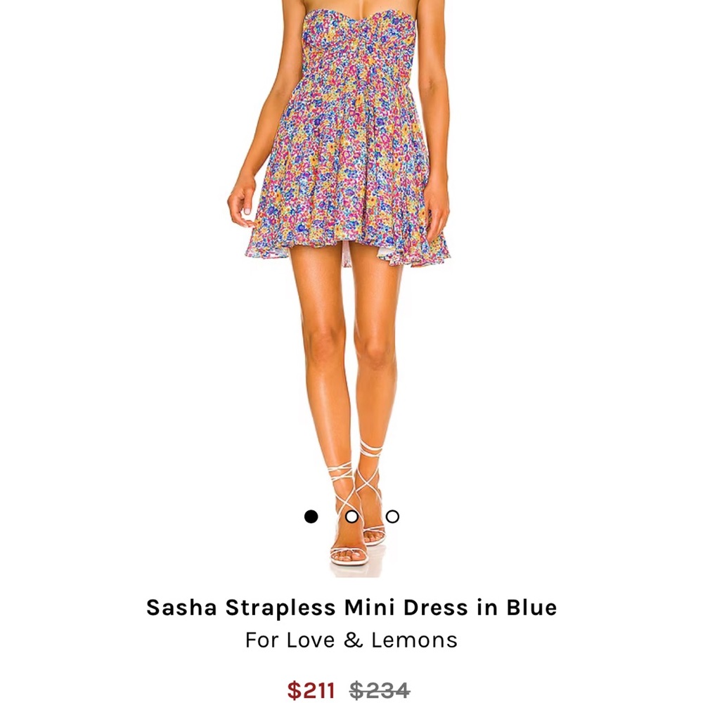 REVOLVE For Love & Lemons Sasha strapless mini dress